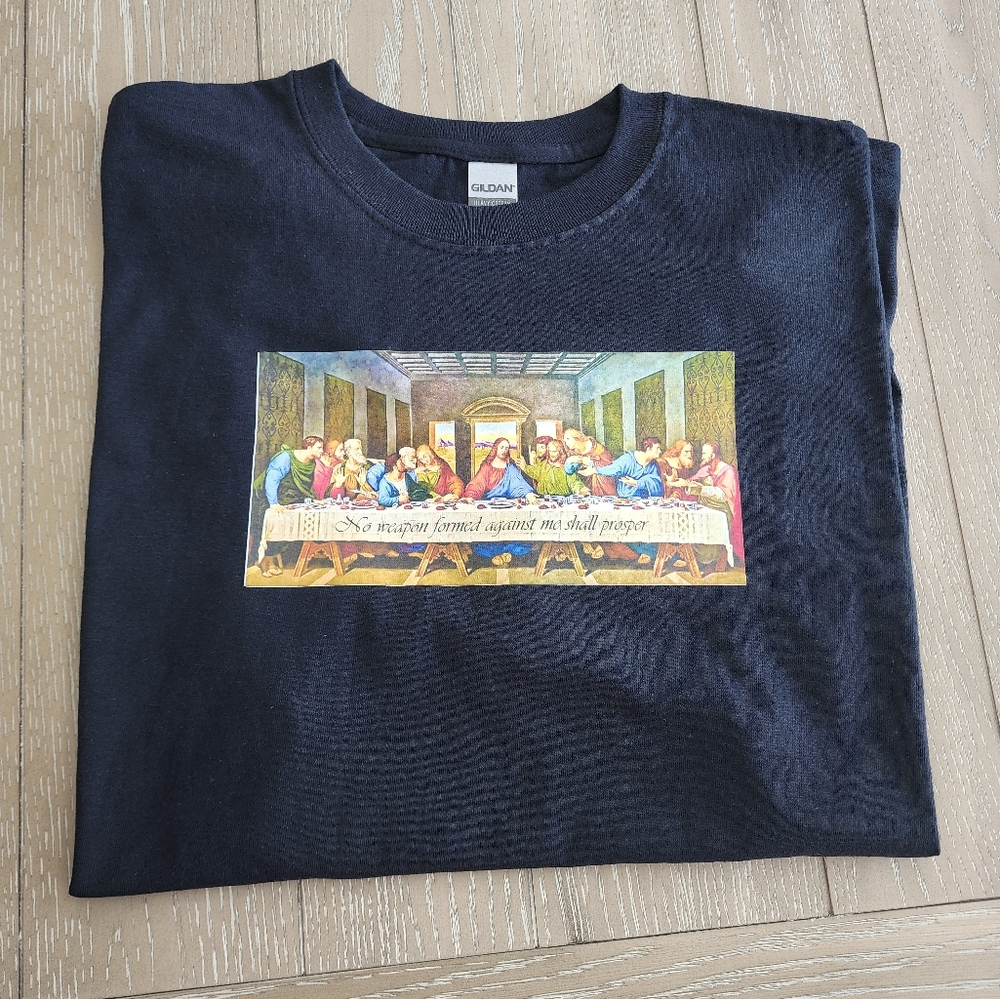 No weapon formed against shall prosper Last Supper T-shirt Size XL